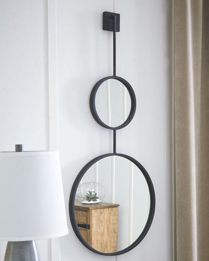 Brewer - Black - Accent Mirror - Hornell Furniture Outlet