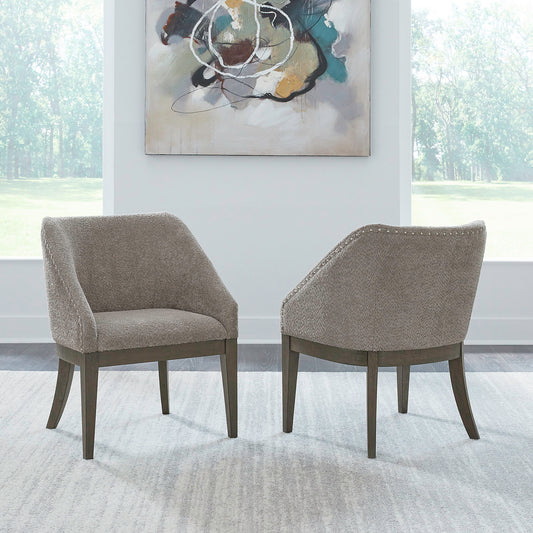 Cascade Falls - Upholstered Side Chair (RTA) - Satin Espresso - Hornell Furniture Outlet