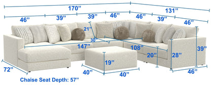 Ritzy - Modular Sofa And Included Cocktail Ottoman - Hornell Furniture Outlet