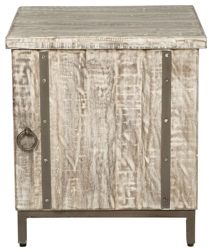 Laddford - Whitewash - Accent Cabinet - Shelf - Hornell Furniture Outlet