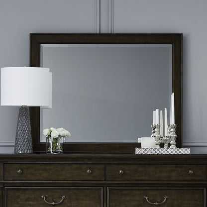 Arden Road - Landscape Mirror - Satin Cherry - Hornell Furniture Outlet