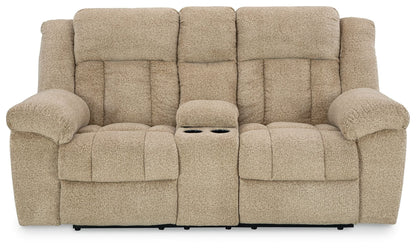 Tip - off - Power Reclining Loveseat With Console / Adj Headrest - Hornell Furniture Outlet