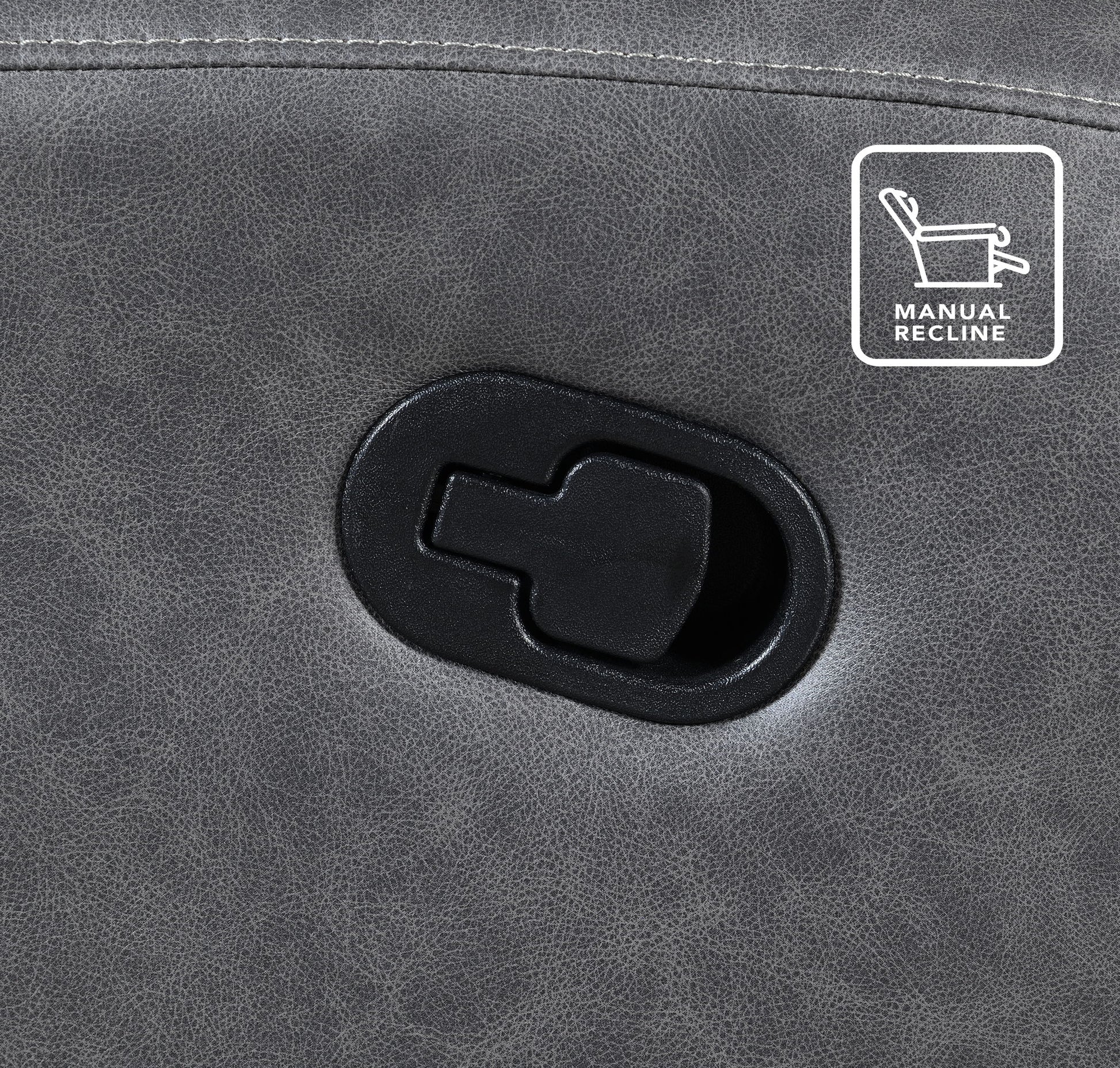 Gaston - Manual Reclining Loveseat - Gray - Hornell Furniture Outlet