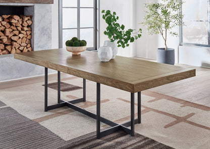 Tomtyn - Light Brown - Rectangular Dining Room Extension Table - Hornell Furniture Outlet