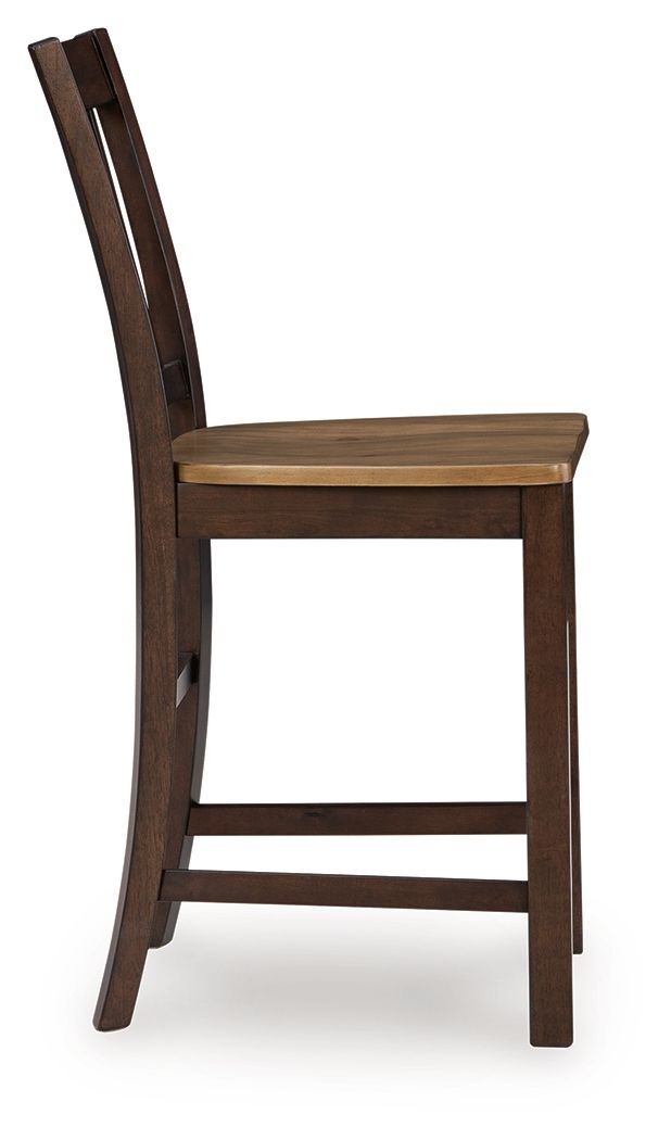 Rylandeen - Barstool (Set of 2) - Light Brown / Dark Brown - Hornell Furniture Outlet