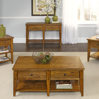 Lake House - Square Lamp Table - Hornell Furniture Outlet