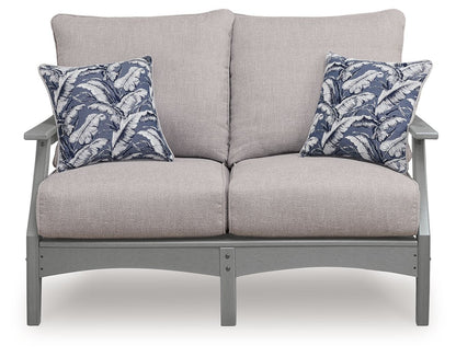 Cove Beach - Loveseat With Cushion - Gray - Hornell Furniture Outlet