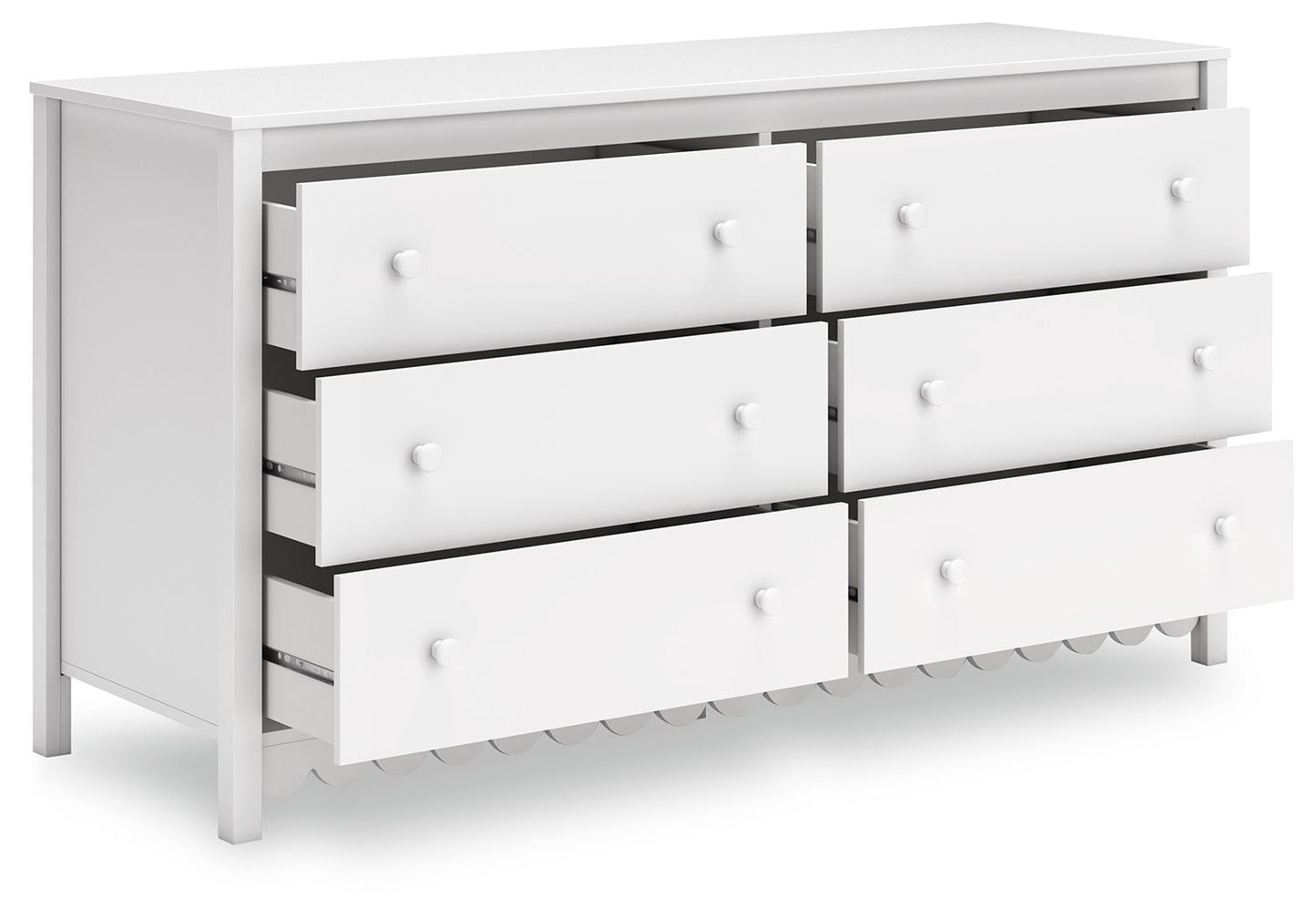 Hallityn - White - Six Drawer Dresser - Hornell Furniture Outlet