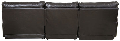 Como - 3 Piece Italian Leather Match Reclining Sectional - Hornell Furniture Outlet
