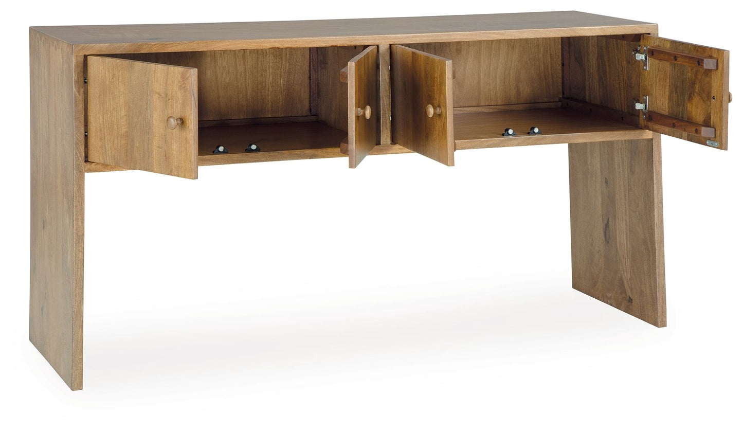 Ella Grove - Console - Rich Brown - Hornell Furniture Outlet