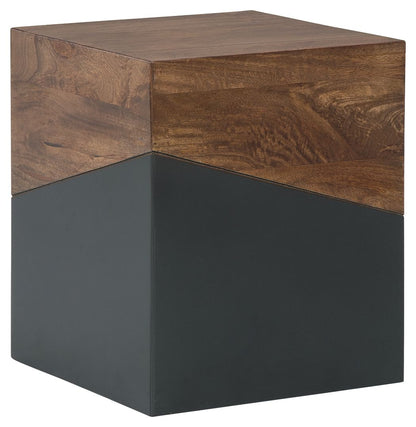 Trailbend - Brown / Gunmetal - Accent Table - Hornell Furniture Outlet