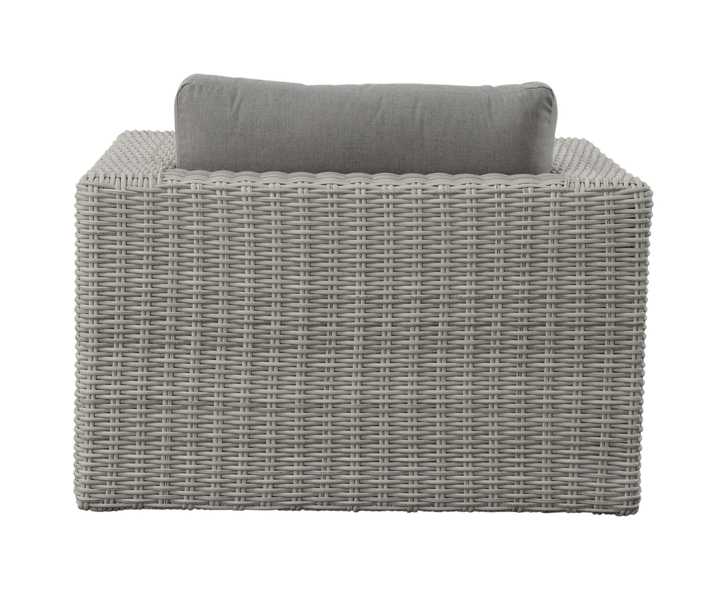 Blakley - Outdoor Swilvel Chair (Set of 2) With Half Round Wicker - Gray - Hornell Furniture Outlet