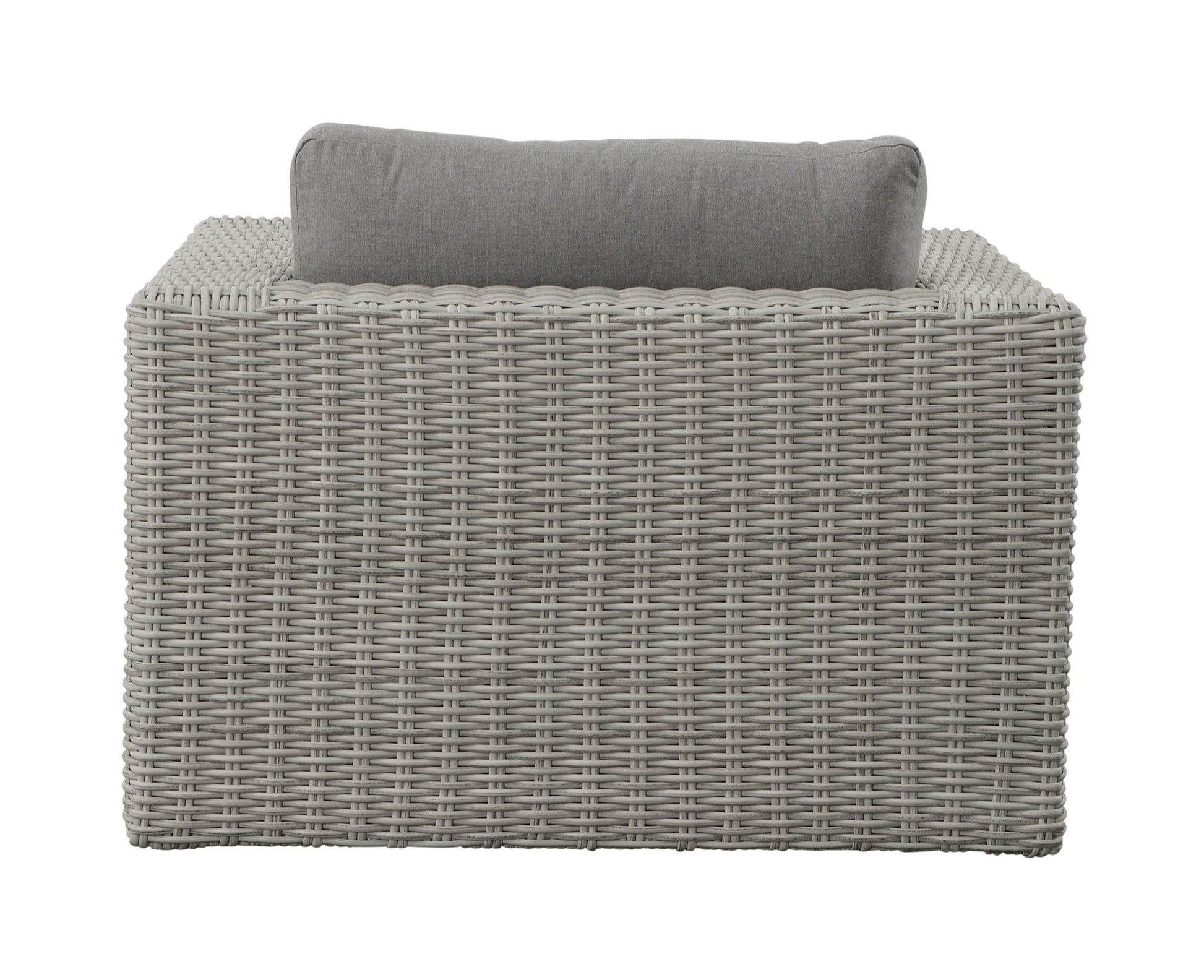 Blakley - Outdoor Swilvel Chair (Set of 2) With Half Round Wicker - Gray - Hornell Furniture Outlet