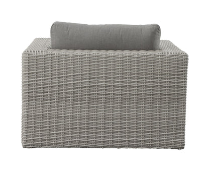 Blakley - Outdoor Swilvel Chair (Set of 2) With Half Round Wicker - Gray - Hornell Furniture Outlet