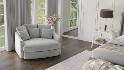 Matty - Round Accent Cuddle Chaise - Hornell Furniture Outlet