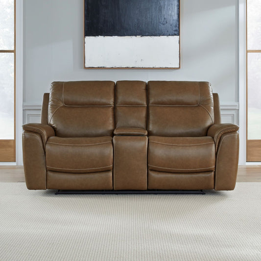 Collins - Loveseat With Console P3 & ZG - Brown - Hornell Furniture Outlet
