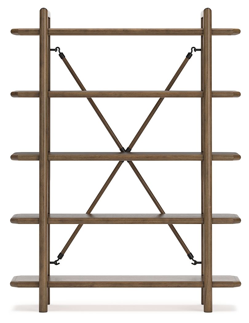 Roanhowe - Brown - Bookcase - Hornell Furniture Outlet