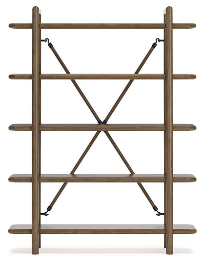 Roanhowe - Brown - Bookcase - Hornell Furniture Outlet
