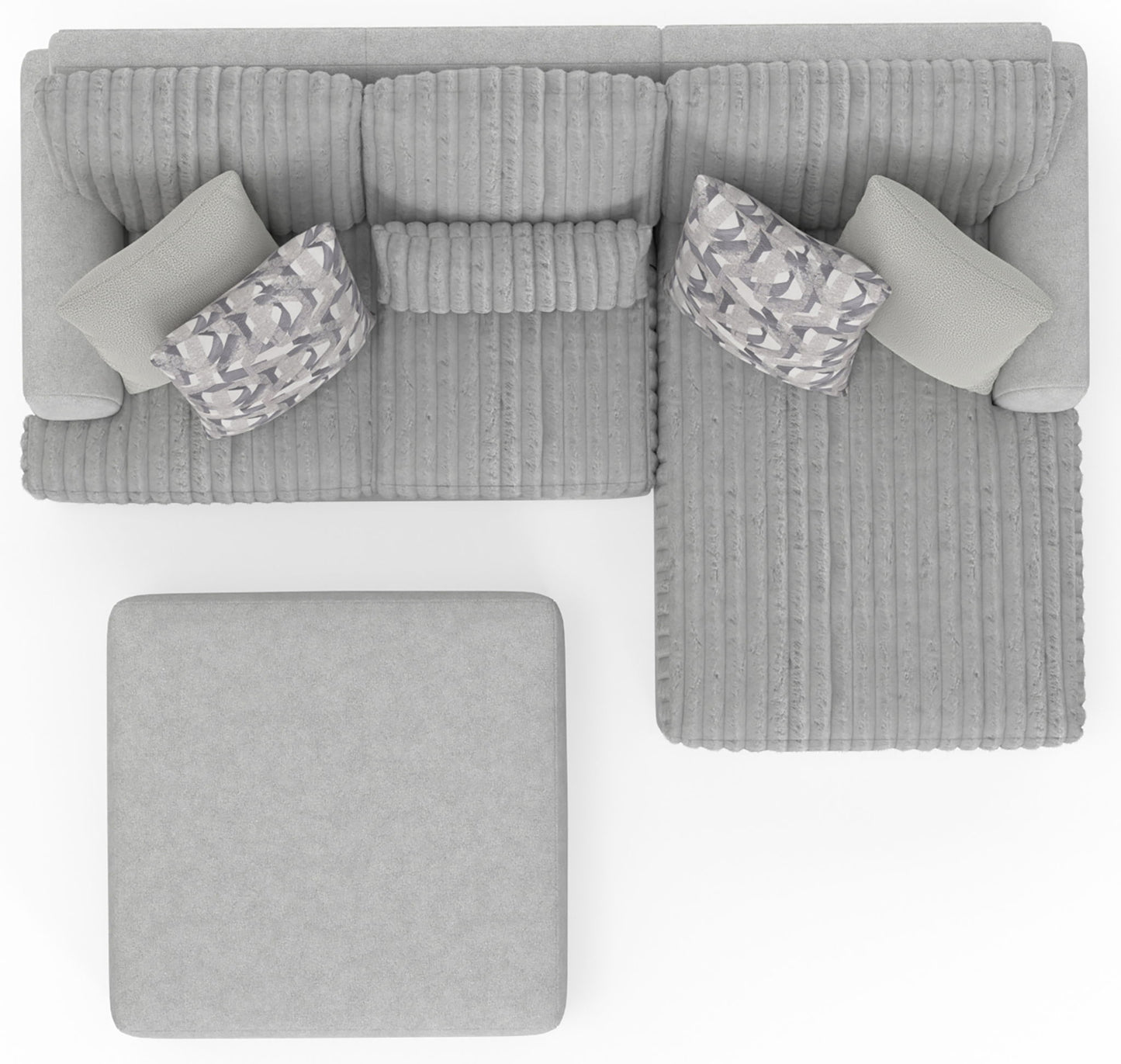 Titan - Sectional With Comfort Coil Seating, Cocktail Ottoman And Accent Pillows Included - Hornell Furniture Outlet