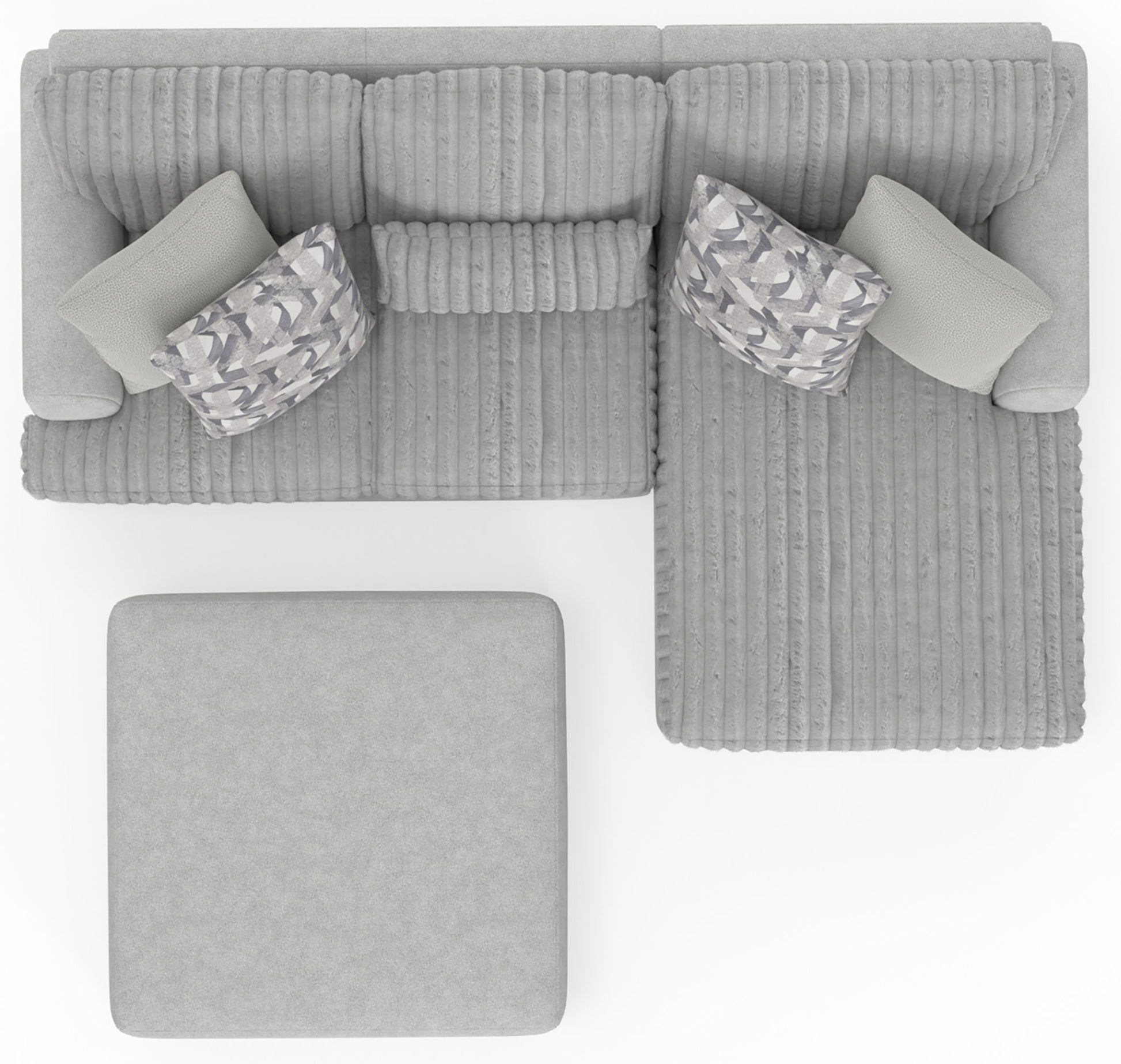 Titan - Sectional With Comfort Coil Seating, Cocktail Ottoman And Accent Pillows Included - Hornell Furniture Outlet