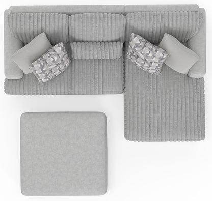 Titan - Sectional With Comfort Coil Seating, Cocktail Ottoman And Accent Pillows Included - Hornell Furniture Outlet