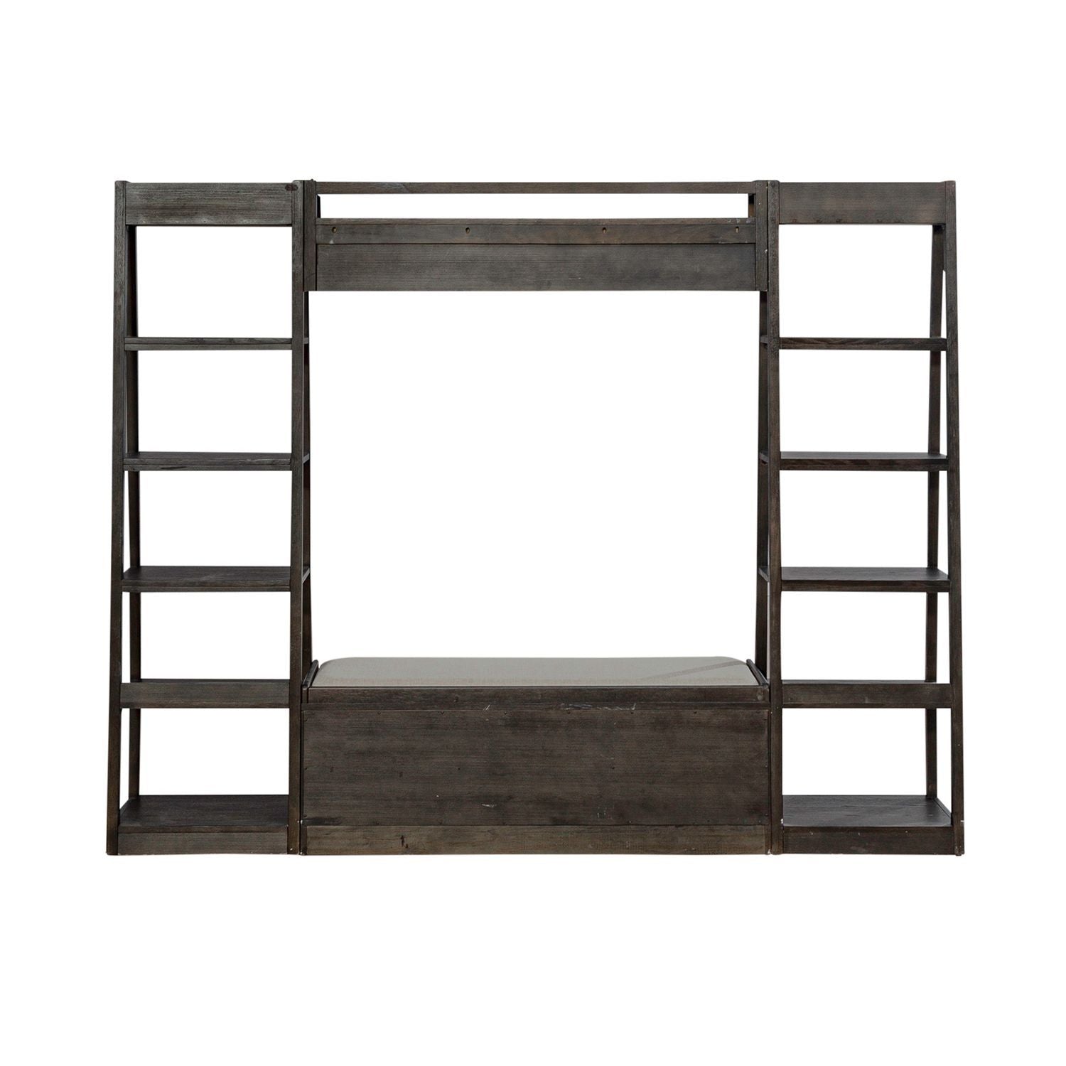Mill Creek - 3 Piece Wall Unit Set - Dark Brown - Hornell Furniture Outlet