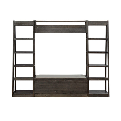 Mill Creek - 3 Piece Wall Unit Set - Dark Brown - Hornell Furniture Outlet