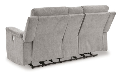 Barnsana - Dbl Power Reclining Loveseat With Console - Hornell Furniture Outlet