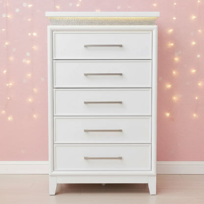 Reflections - 5 Drawer Chest With Lights - Hornell Furniture Outlet