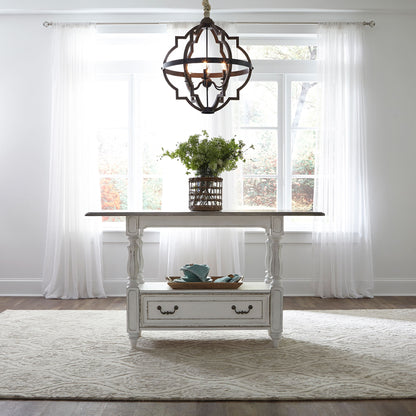 Magnolia Manor - Gathering Table - White - Hornell Furniture Outlet