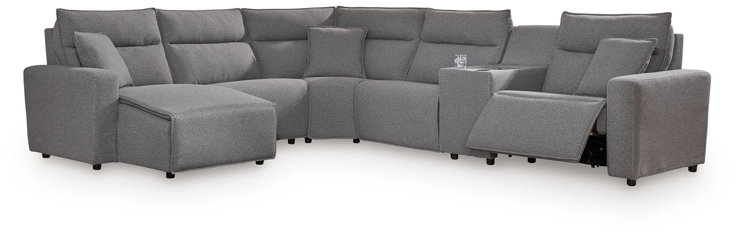 ModMax II - Salt And Pepper - Reclining Sectional - Hornell Furniture Outlet