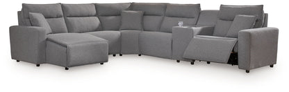 ModMax II - Salt And Pepper - Reclining Sectional - Hornell Furniture Outlet