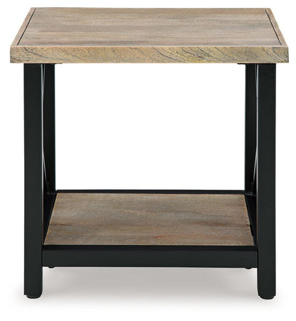 Bristenfort - Brown / Black - Rectangular End Table - Hornell Furniture Outlet