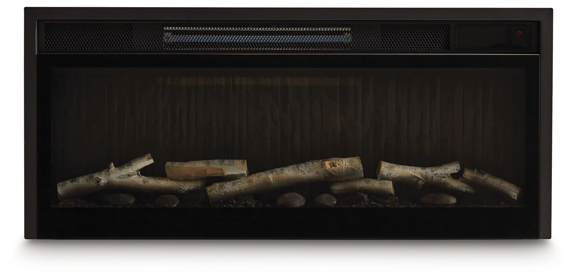 Entertainment Accessories - Black - Fireplace Insert With Faux Birch Log Set - Hornell Furniture Outlet