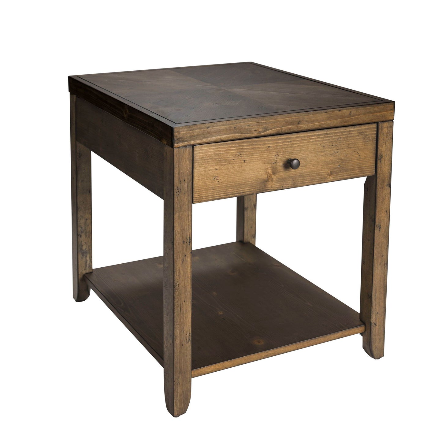 Mitchell - End Table - Dark Brown - Hornell Furniture Outlet
