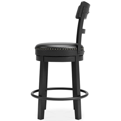 Valebeck - Full Back Swivel Stool - Hornell Furniture Outlet