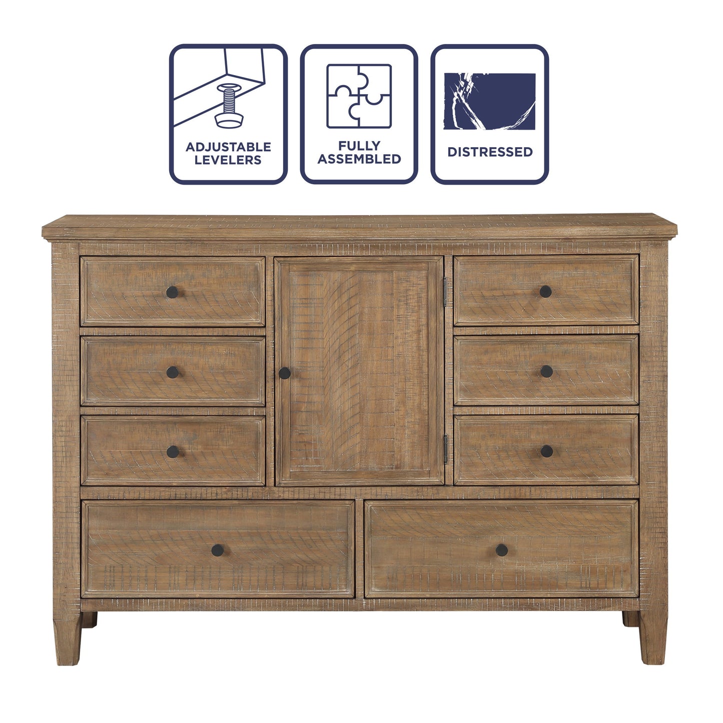Riverdale - 6 Drawer Dresser - Brown - Hornell Furniture Outlet