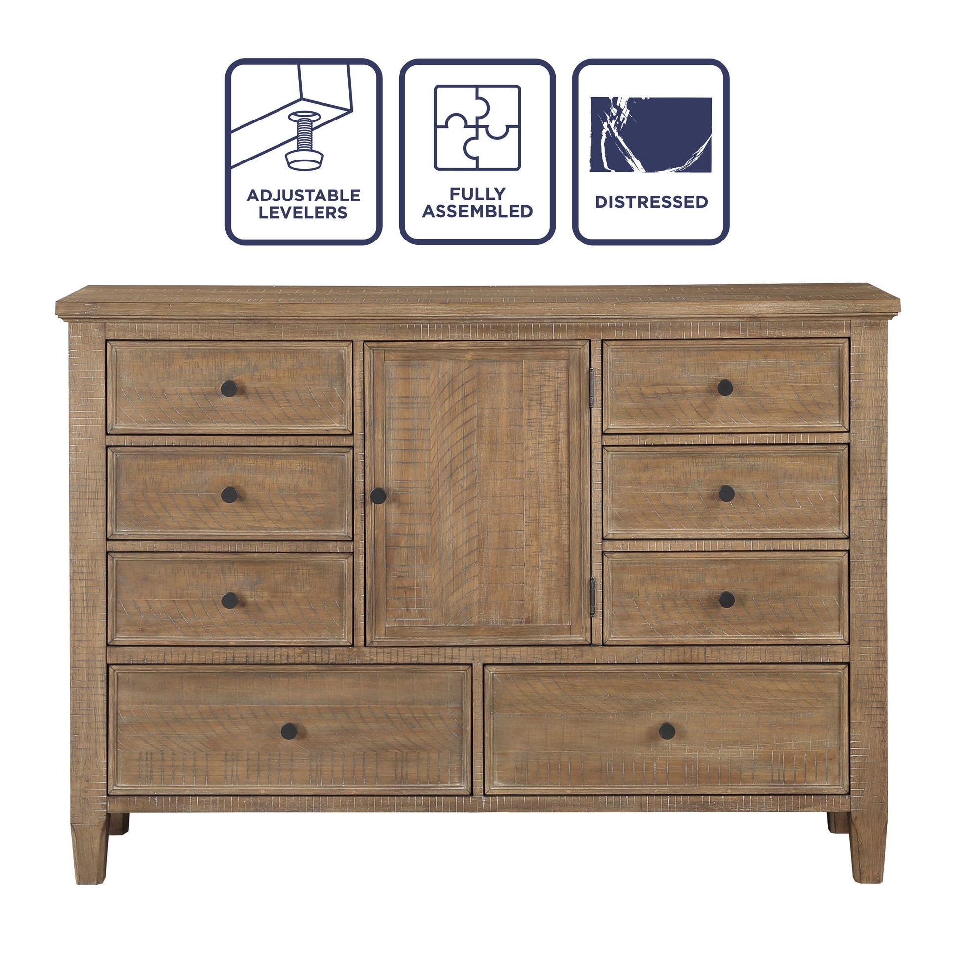 Riverdale - 6 Drawer Dresser - Brown - Hornell Furniture Outlet
