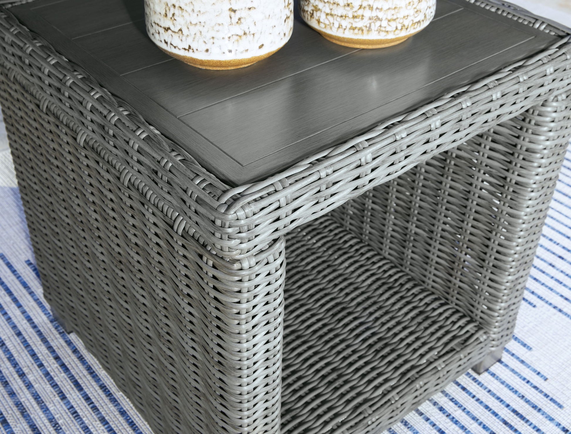 Elite Park - Gray - Square End Table - Hornell Furniture Outlet