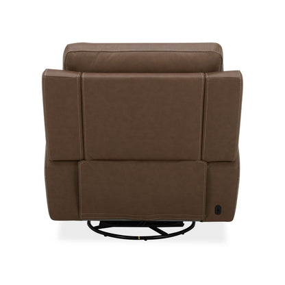 Collins - Swivel Glider Recliner P3 - Brown - Hornell Furniture Outlet