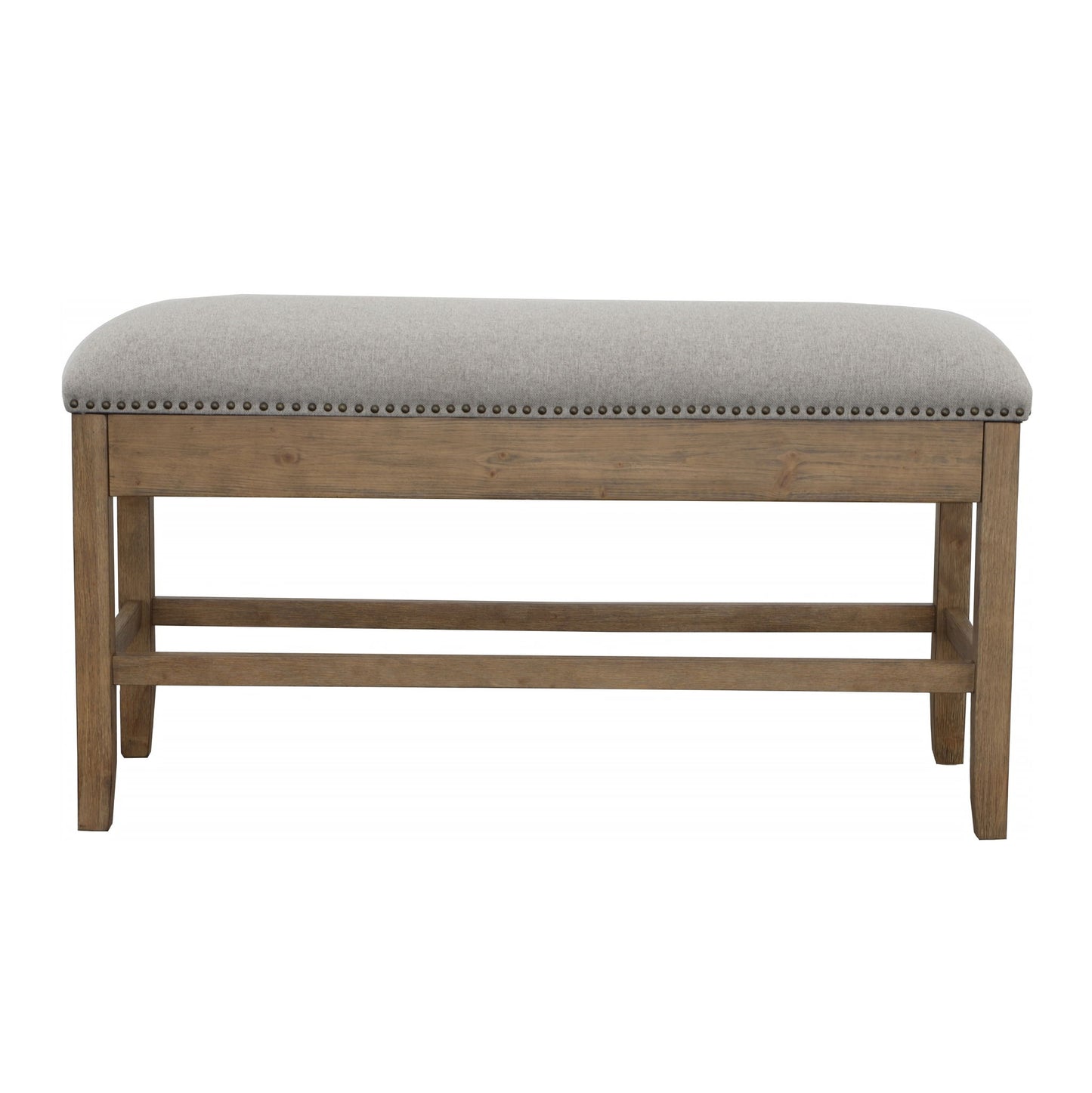 Grayson - Counter Storage Bench With Nailhead - Dark Brown - Hornell Furniture Outlet