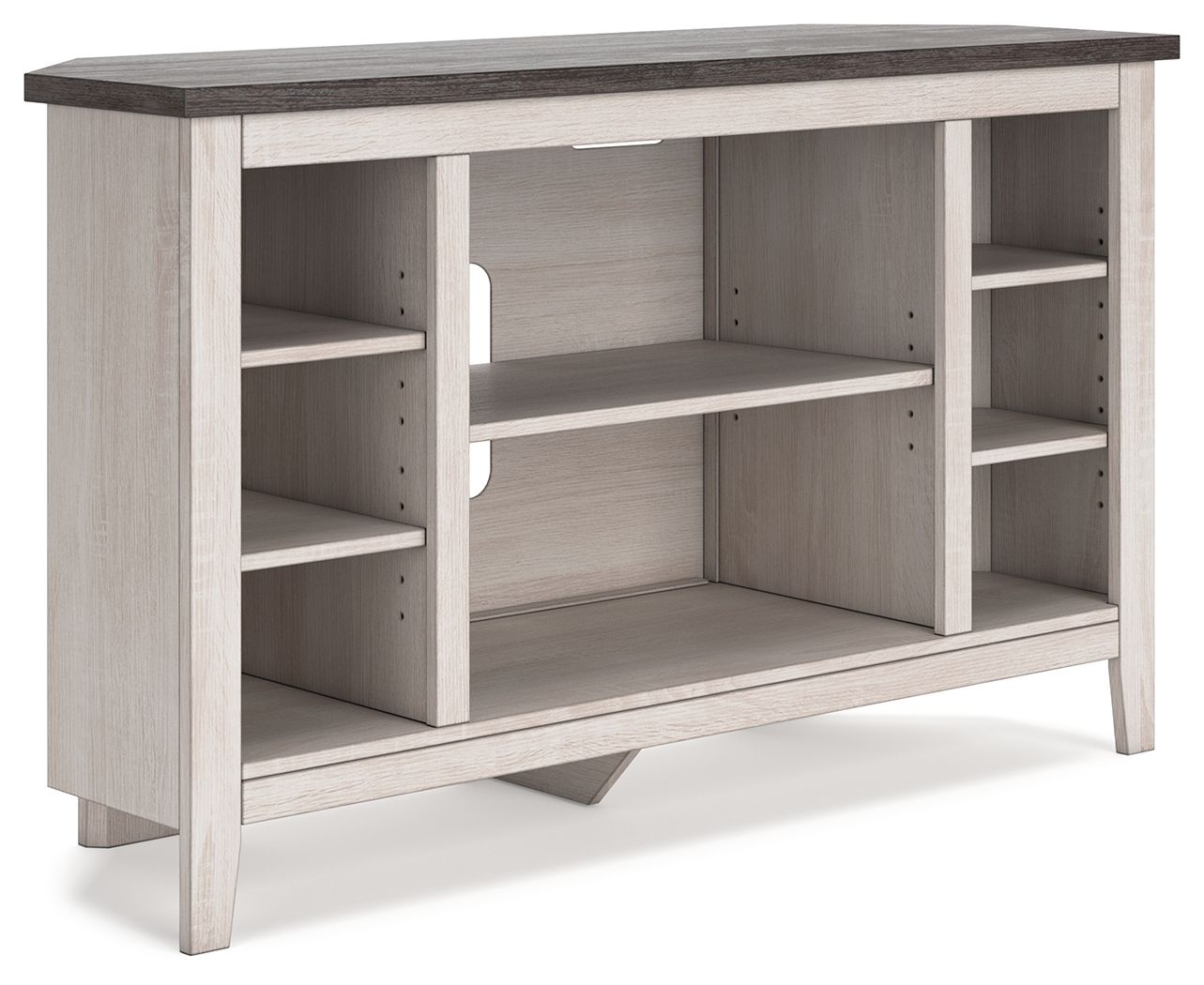 Dorrinson - Two - tone - Corner TV Stand/Fireplace OPT - Hornell Furniture Outlet