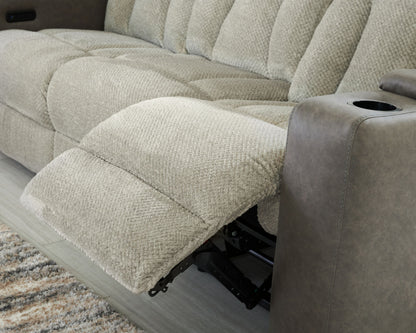 WhipLash - Sisal - Power Reclining Sofa With Adj Headrest - Hornell Furniture Outlet