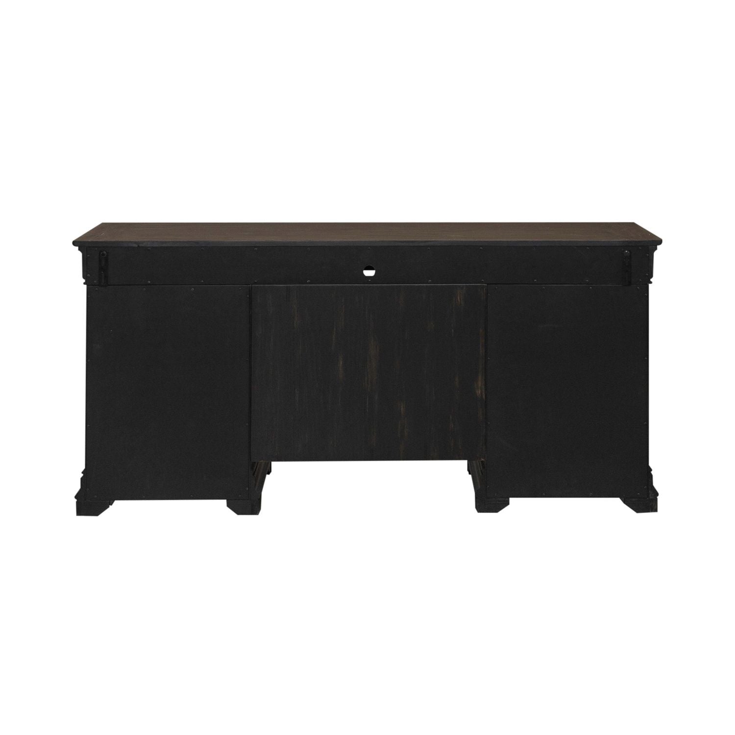 Meritage - Jr Executive Credenza - Black - Hornell Furniture Outlet