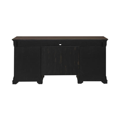 Meritage - Jr Executive Credenza - Black - Hornell Furniture Outlet