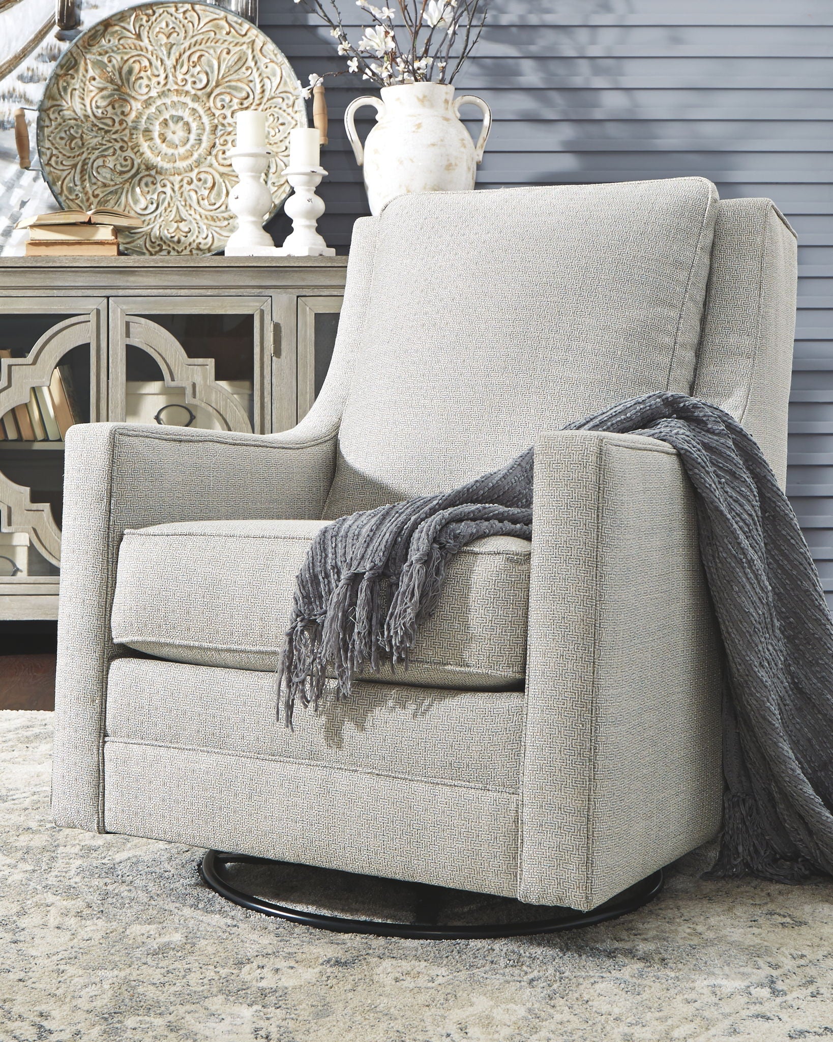 Kambria - Swivel Glider Accent Chair - Hornell Furniture Outlet