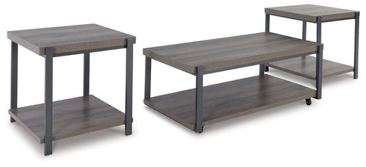 Wilmaden - Gray / Black - Occasional Table Set (Set of 3) - Hornell Furniture Outlet
