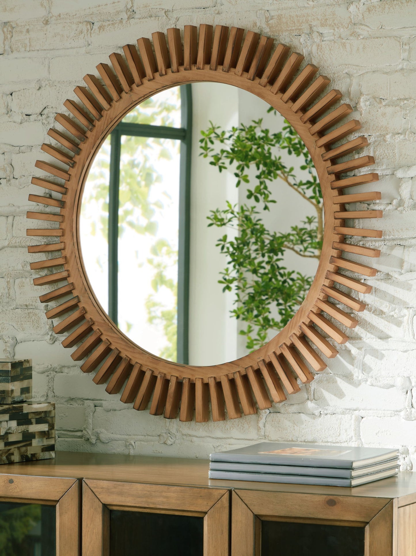 Tedwell - Brown - Accent Mirror - Hornell Furniture Outlet