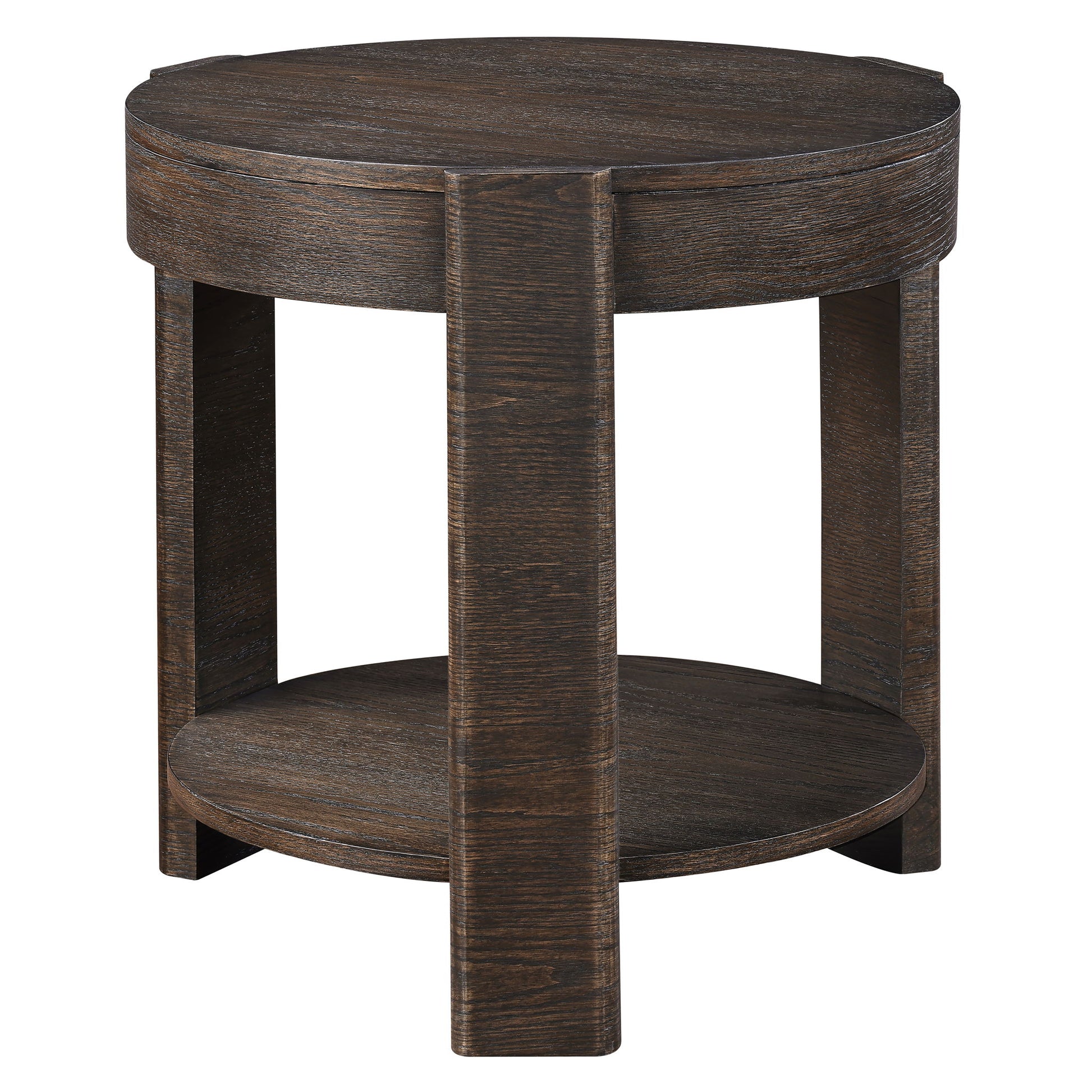 Salina - 3 Piece Round Occasional Set - Espresso - Hornell Furniture Outlet