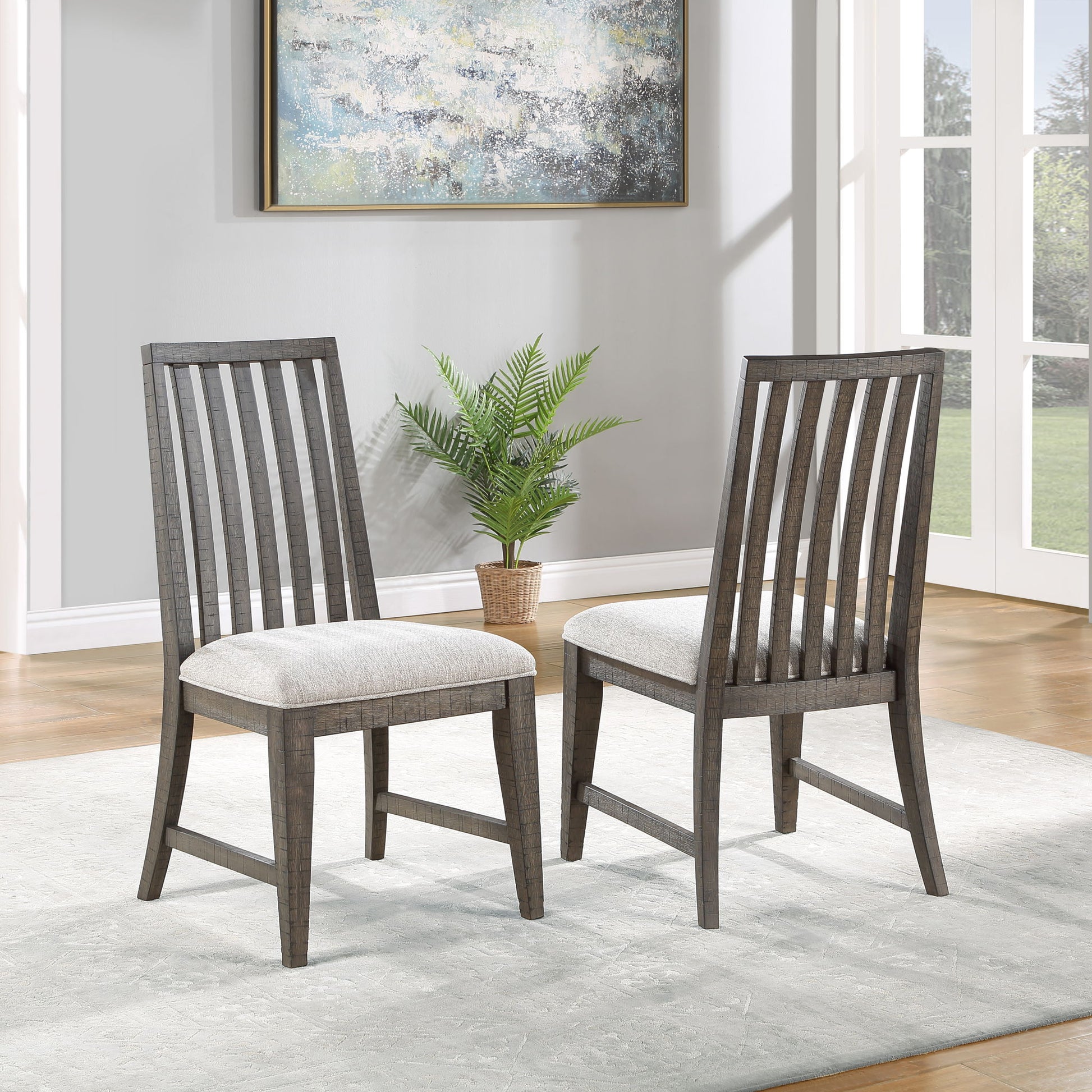 Riverdale - 7 Piece Dining Set (Black Dining Table, 6 Side Chairs) - Black - Hornell Furniture Outlet